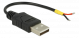 Kabel USB 2. 0 Typ-A hane > 2 x ledningar med öppen ström, 10 cm Raspberry Pi 85250